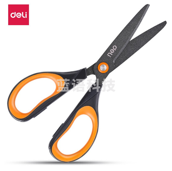 得力 6055 特氟龙剪刀 170mm (单位:把) 橙色
