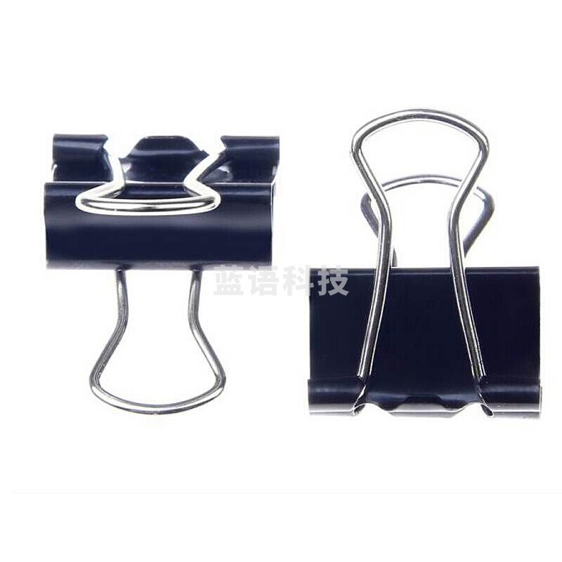 益而高 15mm黑色长尾夹 SA24P 12个/盒（单位：盒）