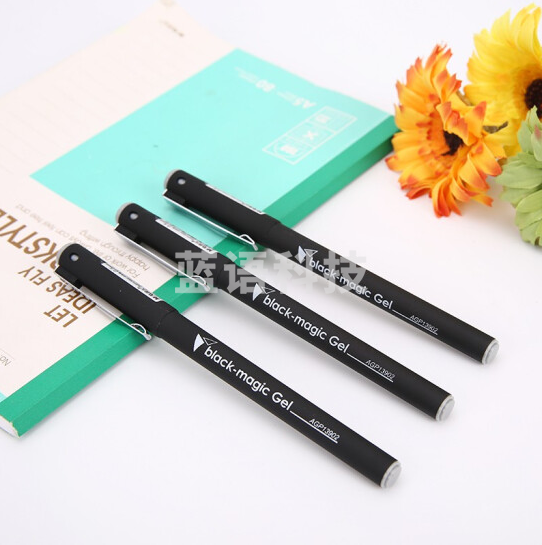 晨光 黑骑士中性笔 黑色 AGP13902 子弹头拔帽款 0.5mm 12支装