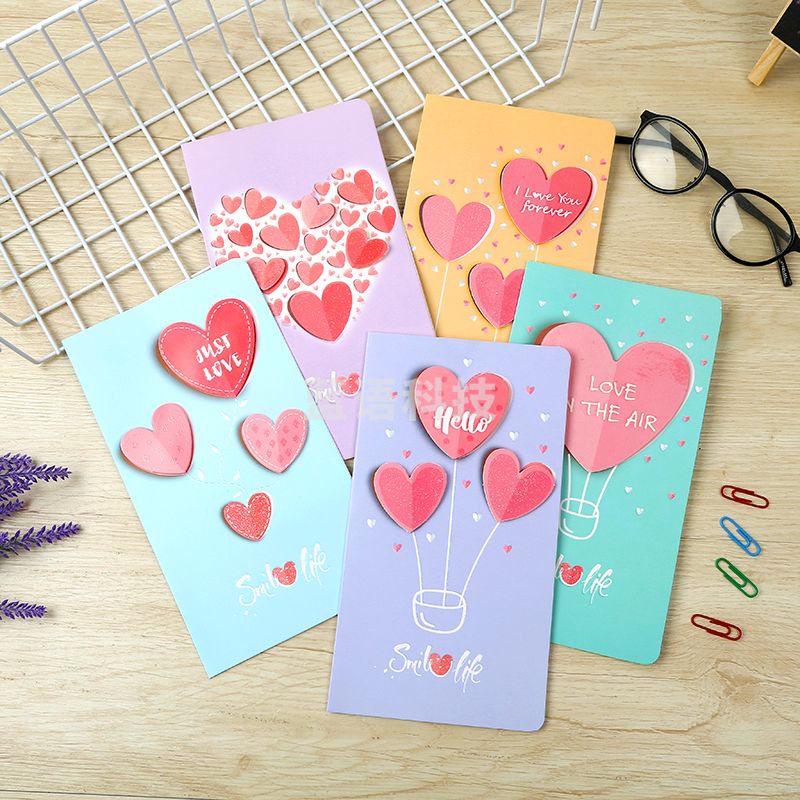 爱心形贺卡 员工祝福卡 幼儿园端午节生日小卡片  款式随机  货号：XWL