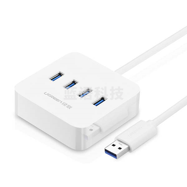 绿联  USB集线器 30201 USB3.0 0.5米 带电源接口 货号：JC