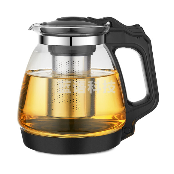 紫丁香 1700ml 玻璃泡茶壶 加厚耐热 过滤花茶水壶 功夫茶茶具 货号：JC