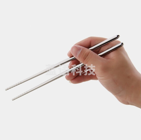 儿童不锈钢筷子 防滑防烫中空圆形筷 尺寸19cm 单位：双 货号：JC