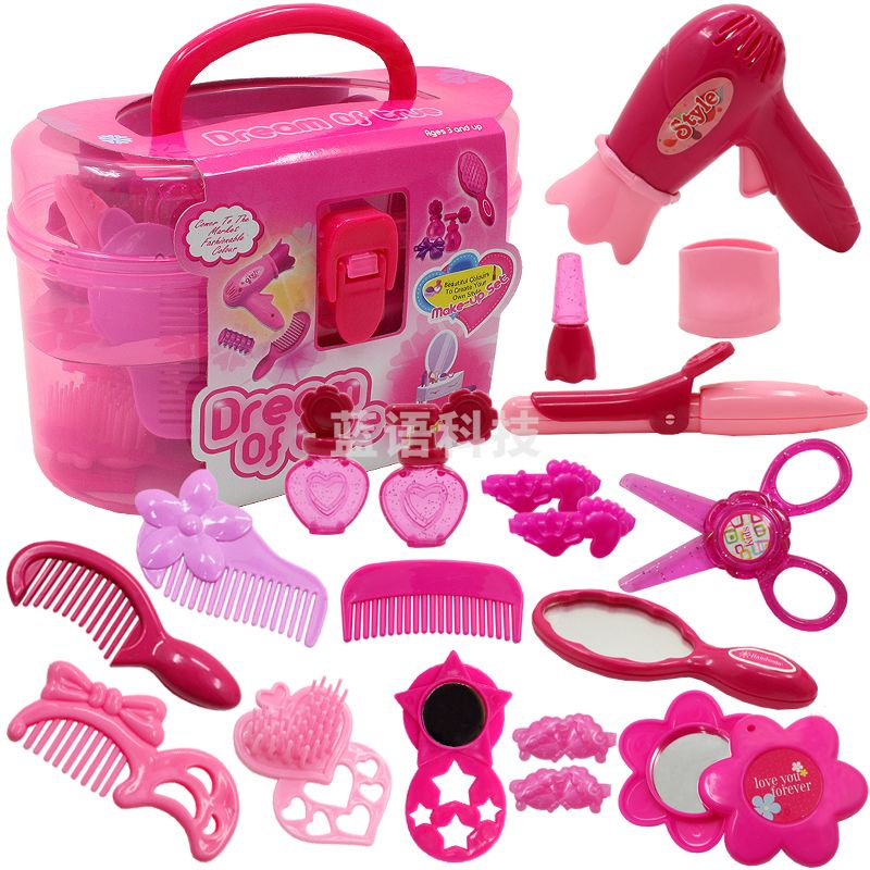 幼儿园剪头发工具儿童理发师玩具套装美发师手提盒