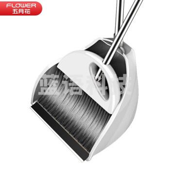 五月花C1扫把簸箕套装 不锈钢杆加高加大号