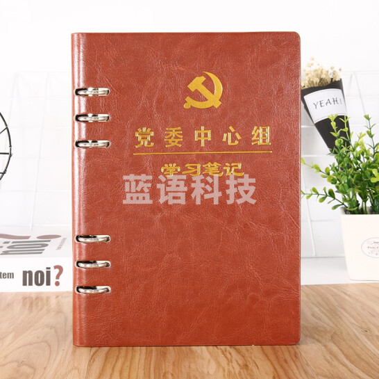 党员笔记本活页款  党委中心组A5 棕色 活页  货号：LJ
