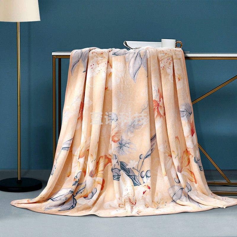 富安娜家纺 春秋毯子毛毯 四季可用法兰绒毯舒柔毯 双人办公室沙发午睡毯 法兰绒毯-缤纷 180*200cm