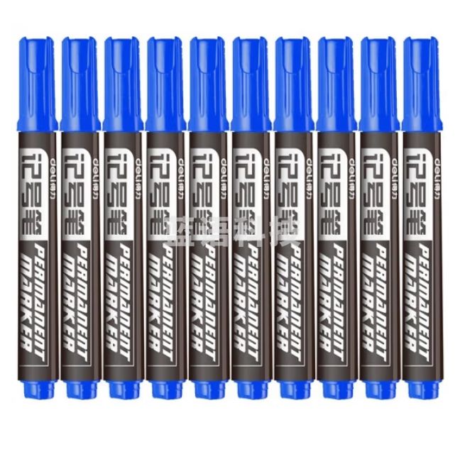 得力6881记号笔 蓝色油性大头笔马克笔 10支/盒 单支价格