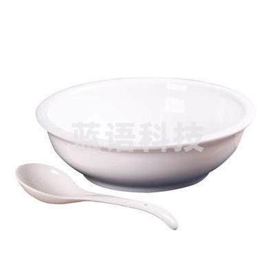纯白大汤碗 汤谷景德镇汤古11寸碗+大勺