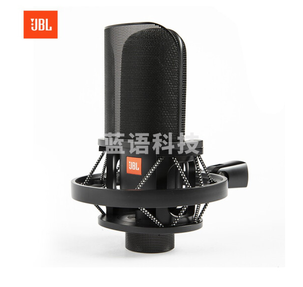 JBL KMC900电容麦克风大振膜K歌电脑手机录音唱歌主播直播话筒 黑色