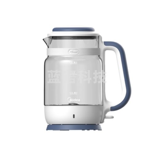 美的（Midea）MK-EEK1508 电热水壶烧水壶 304食品级不锈钢玻璃壶身电水壶