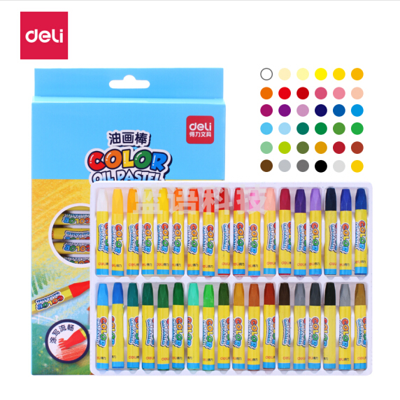 得力(deli) 36色 6964 儿童六角蜡笔    笔绘画笔