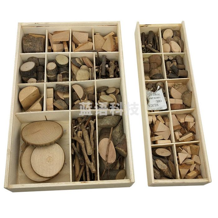幼儿园原木手工制作礼盒DIY自然材料小木片干树枝小木块