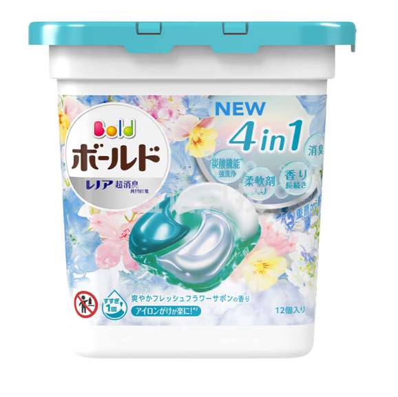 碧浪 洗衣凝珠日本进口 三合一多效留香味持久 清新花香12颗