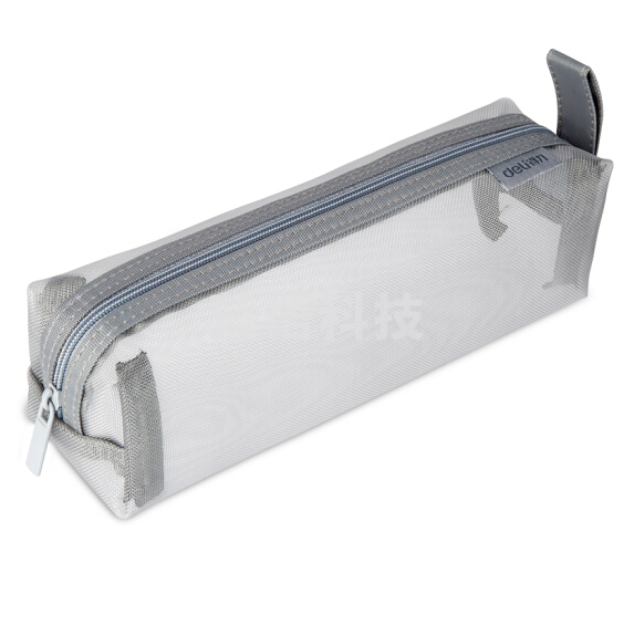 得力 文具袋/笔袋/手提铅笔收纳袋 66747灰色