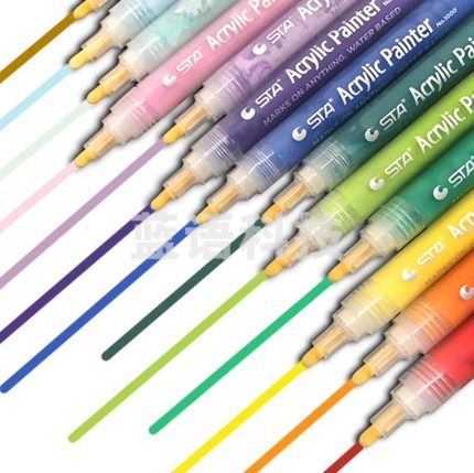 丙烯马克笔 彩色DIY水性涂鸦记号笔  手绘设计学生用动漫绘画彩笔 24色套装