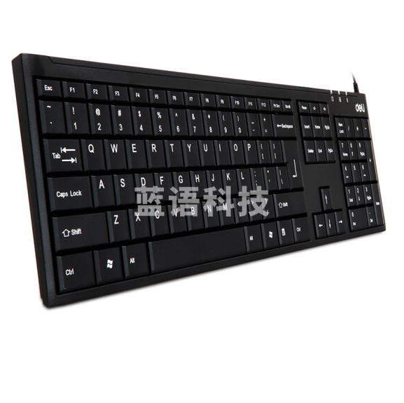 得力（deli） 3712有线usb键盘电脑键盘有线键盘计算机键盘 办公用品