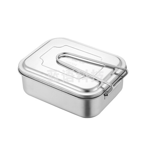 不锈钢餐盒 方形饭盒 加厚单层学生便当盒小号