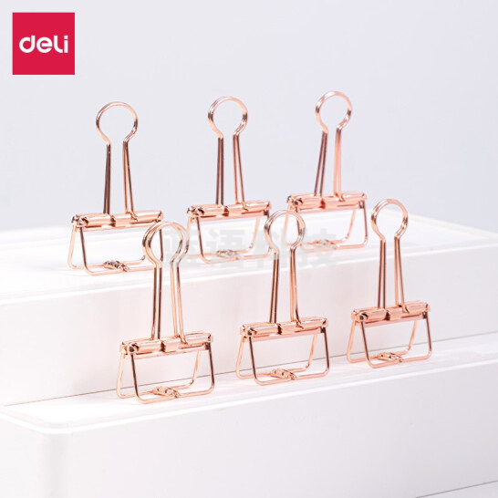 得力(deli)   9415 金属镂空长尾夹  燕尾夹  25mm（3#）6只装