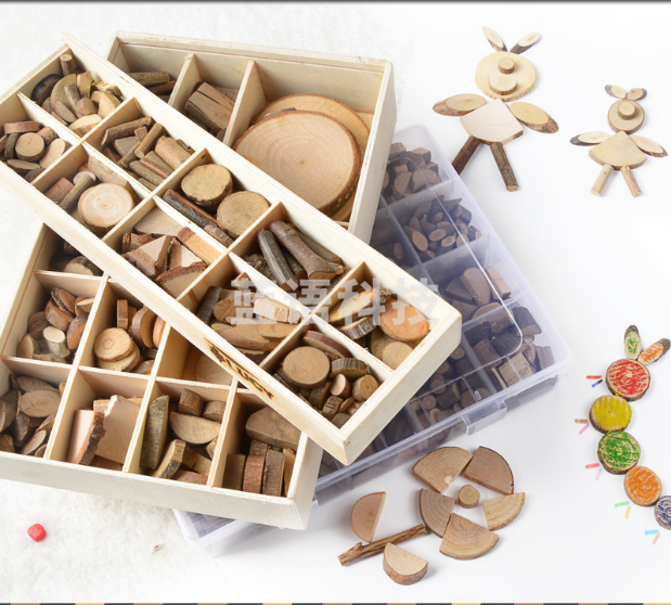 儿童幼儿园环创手工制作材料1-6厘米圆型木片