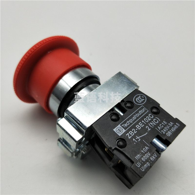 正泰（CHNT）NP2-BS542 急停按钮开关常闭紧急停止开关 蘑菇头急停按钮开关