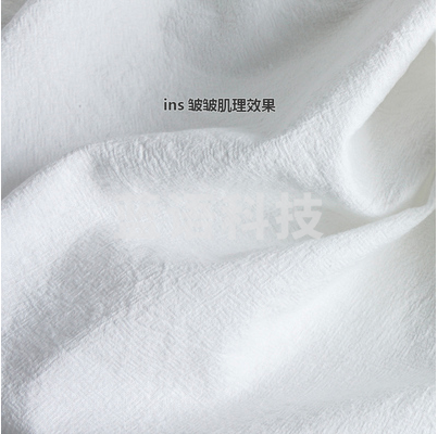 白色桌布 棉麻法式复古野餐布 白色肌理纹：140*300cm毛边