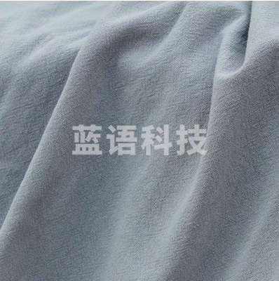 灰色桌布 棉麻法式复古野餐布灰色肌理纹：140*300cm毛边