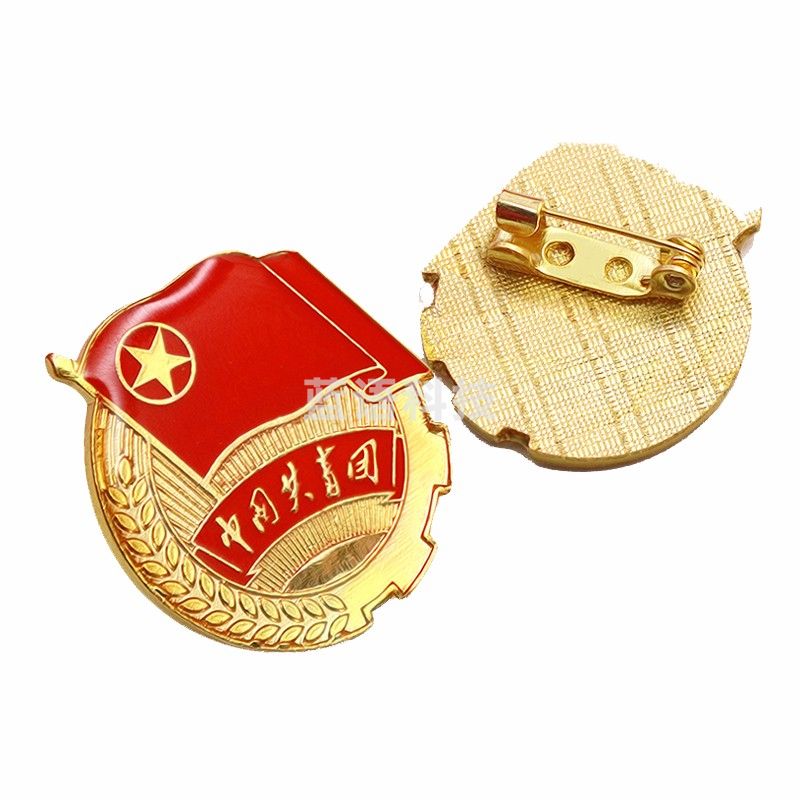 晶悦 团徽 水晶滴胶徽章 别针（100个）标准款2.0CM