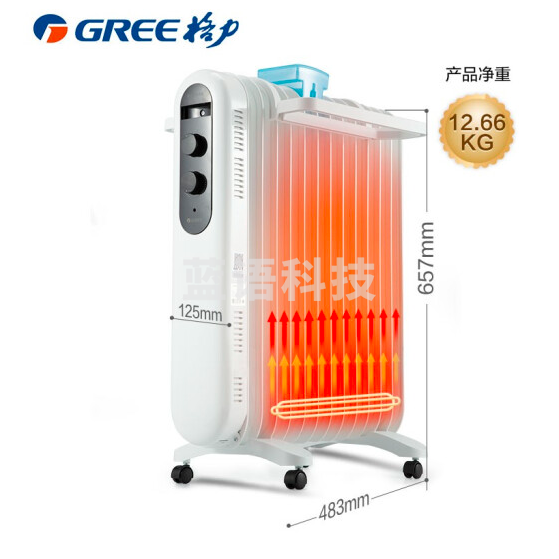 格力 NDY19-X6021 取暖器2100W电油汀家用电暖器片13片电暖气片