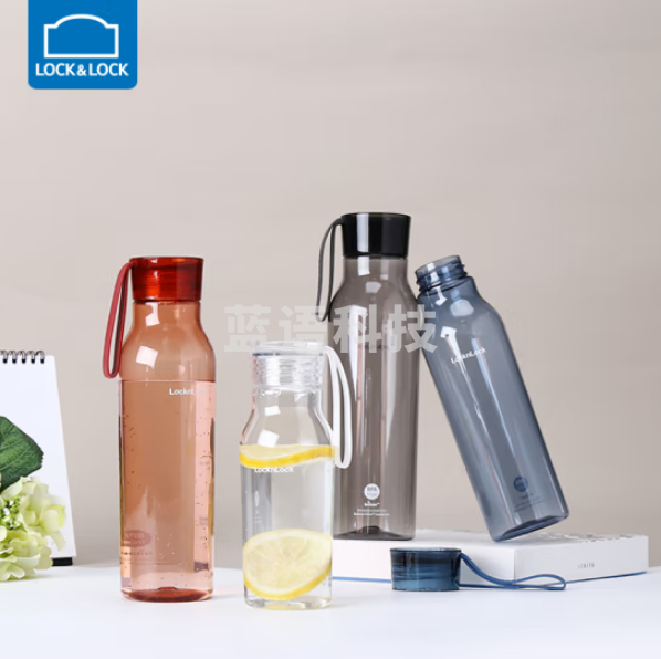 乐扣乐扣（LOCK&LOCK）ABF663 Tritan塑料杯ECO便携式小口提手杯子350ML 白粉蓝三色可选备注