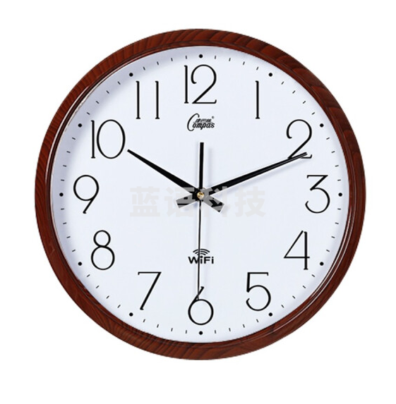 康巴丝 WI-FI智能网络挂钟 自动校时考场办公钟 423款-咖色 13英寸33*33*5cm