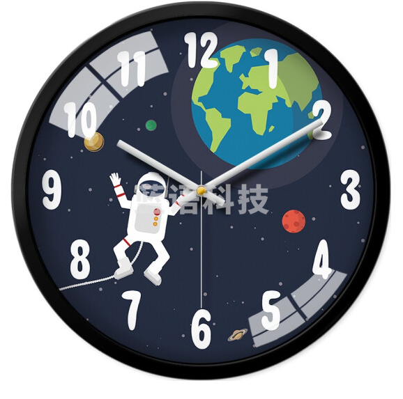 摩门  12英寸 30cm 挂钟幼儿园学校时钟 黑边 HE0259