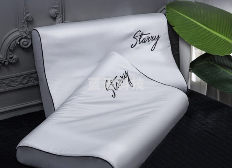 雅鹿·自由自在 60支纯棉长绒棉乳胶枕套 30*50cm浅银灰（只）