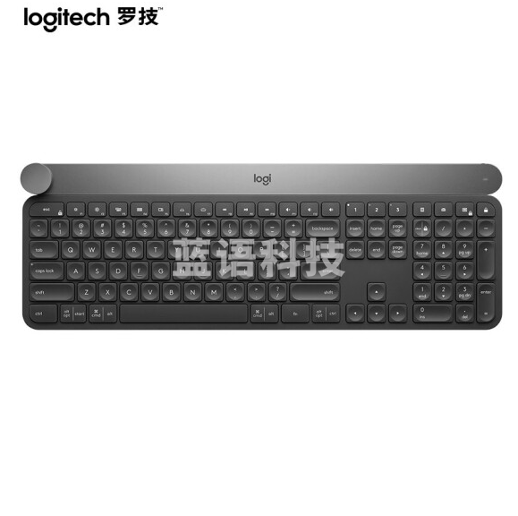 罗技（Logitech）Craft 无线蓝牙键盘 办公键盘 超薄 带优联 深灰色 旗舰款 无线蓝牙/超薄/带旋钮