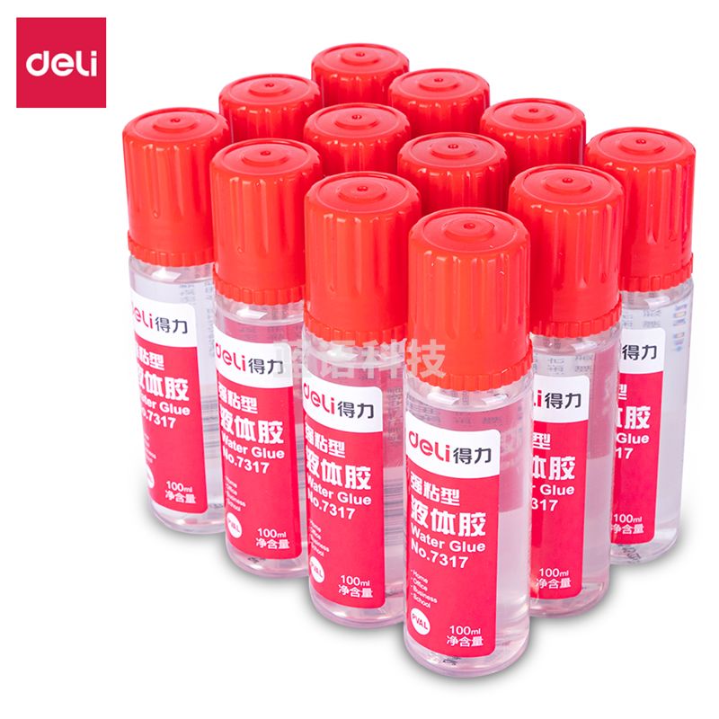 得力7317液体胶10ml/支（12支/盒）