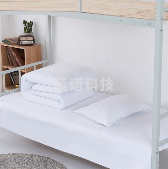 被罩、枕套、床单三件套  纯白 被罩200*240mm   枕套 48*74cm    床单200*260cm