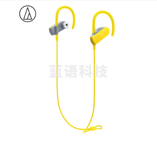 铁三角 SPORT50BT 颈挂式入耳蓝牙耳机 无线耳机 运动跑步防水音乐手机电脑耳麦 黄色