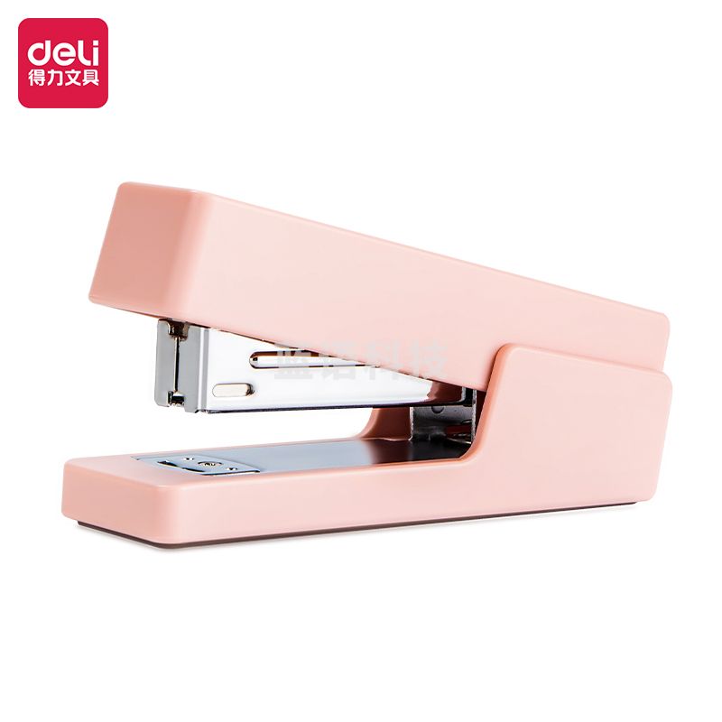 得力NS084纽赛订书机(粉色)(1台订书机/彩盒)