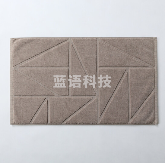 康尔馨   浴室地巾防滑地垫  卡其色 45cm×75cm  380g