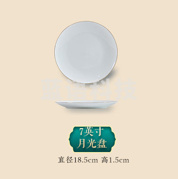 景德镇白瓷盘  7英寸