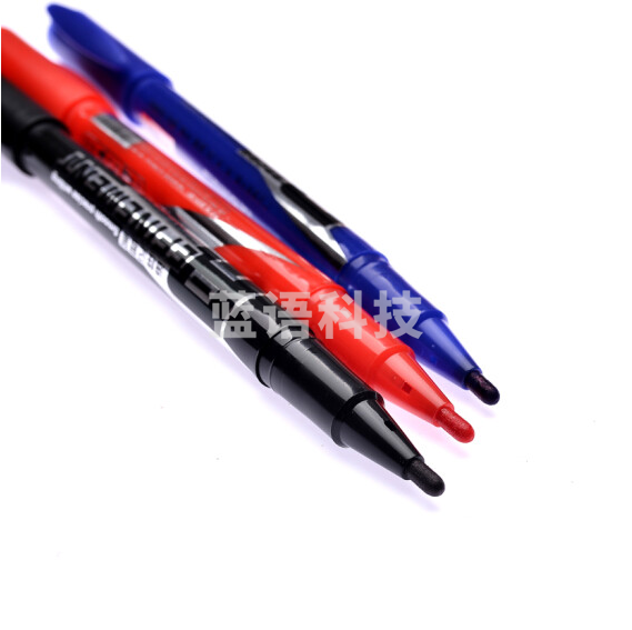 宝克 MP220  双头油性记号笔  (单位：支) （黑/蓝/红备注）