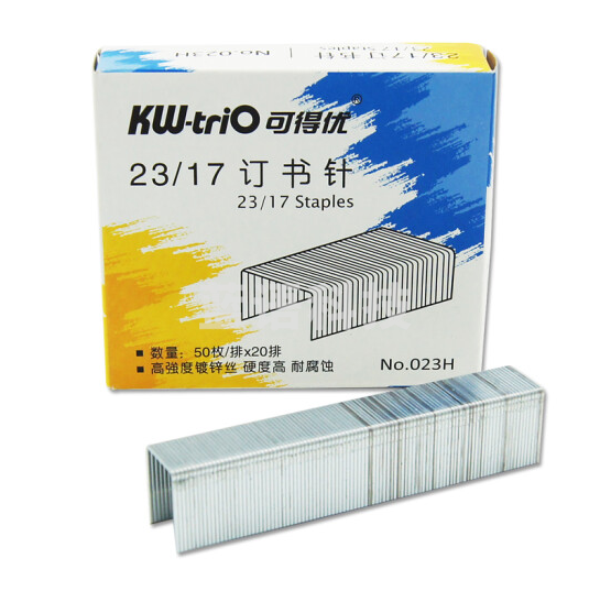 可得优（KW-triO） 镀锌丝订书钉 23/17 1盒  货号：YC