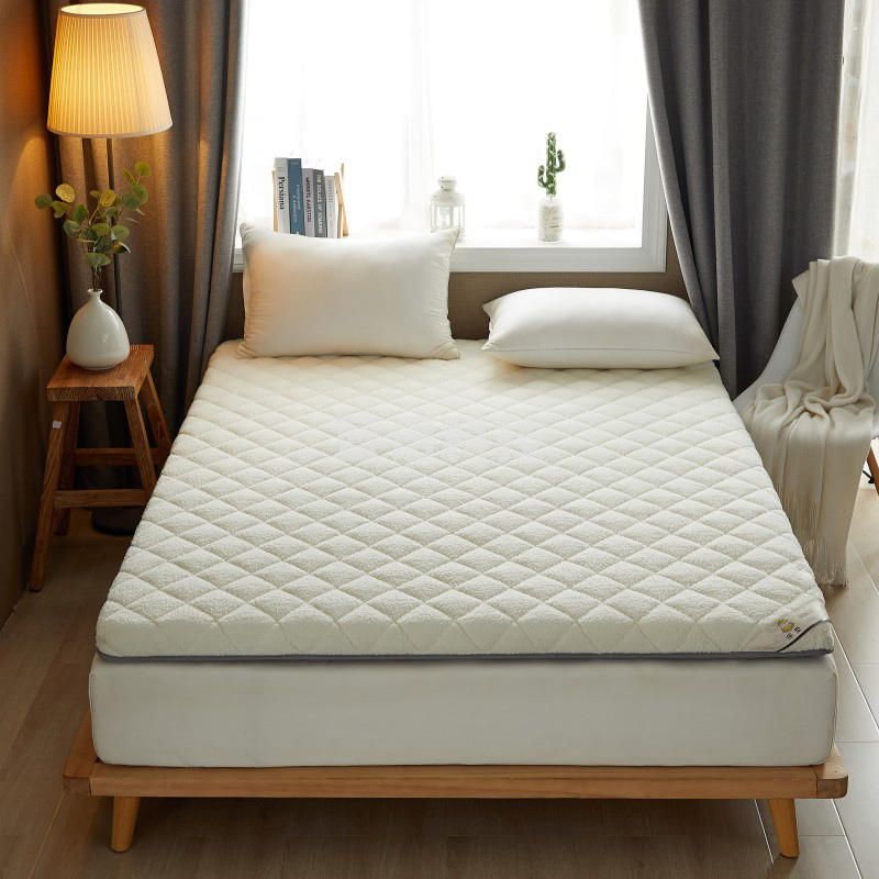 羊羔绒床垫 垫褥  宿舍床垫子  120*200cm/90*200cm  白色/灰色