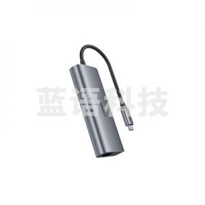 绿联 CM230 Type-C转3.5mm音频+USB-C母转换器 深空灰 60718