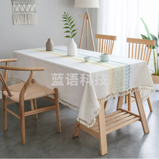 棉麻台布防水防油免洗餐桌桌布夏秋记忆桌布135*135cm