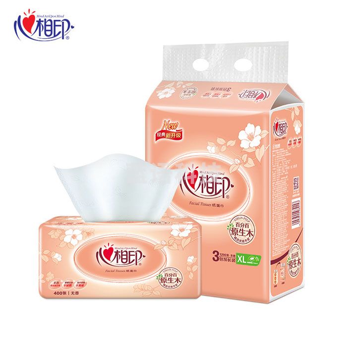心相印 面巾纸软抽纸 DT200 210*210mm/抽 2层*200抽*3包/提 一提装