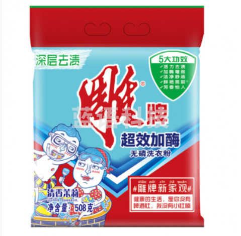 雕牌 洗衣粉 508g袋 12袋/箱 单袋价格