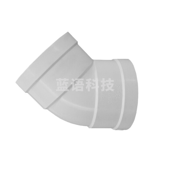 PVC弯头 给水管道等径弯头 45度弯头 75mm 货号：JC
