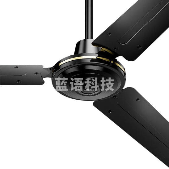 美的（Midea）吊扇 客厅电风扇1.4米56吋家用楼顶扇 FC140-EA 黑色