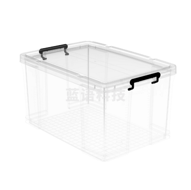 友熊 塑料直角透明储物箱 尺寸约68*48*37cm  货号：LJ